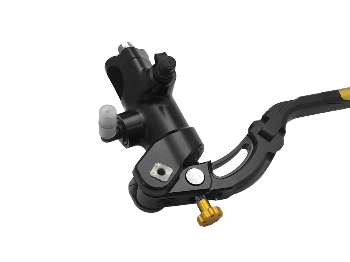 Pompa Frizione Radiale Accossato PRS 16x15-16-17 Con Corpo Pompa Anodizzato Nero E Leva Revolution Colorata (Pomello+Inserto)