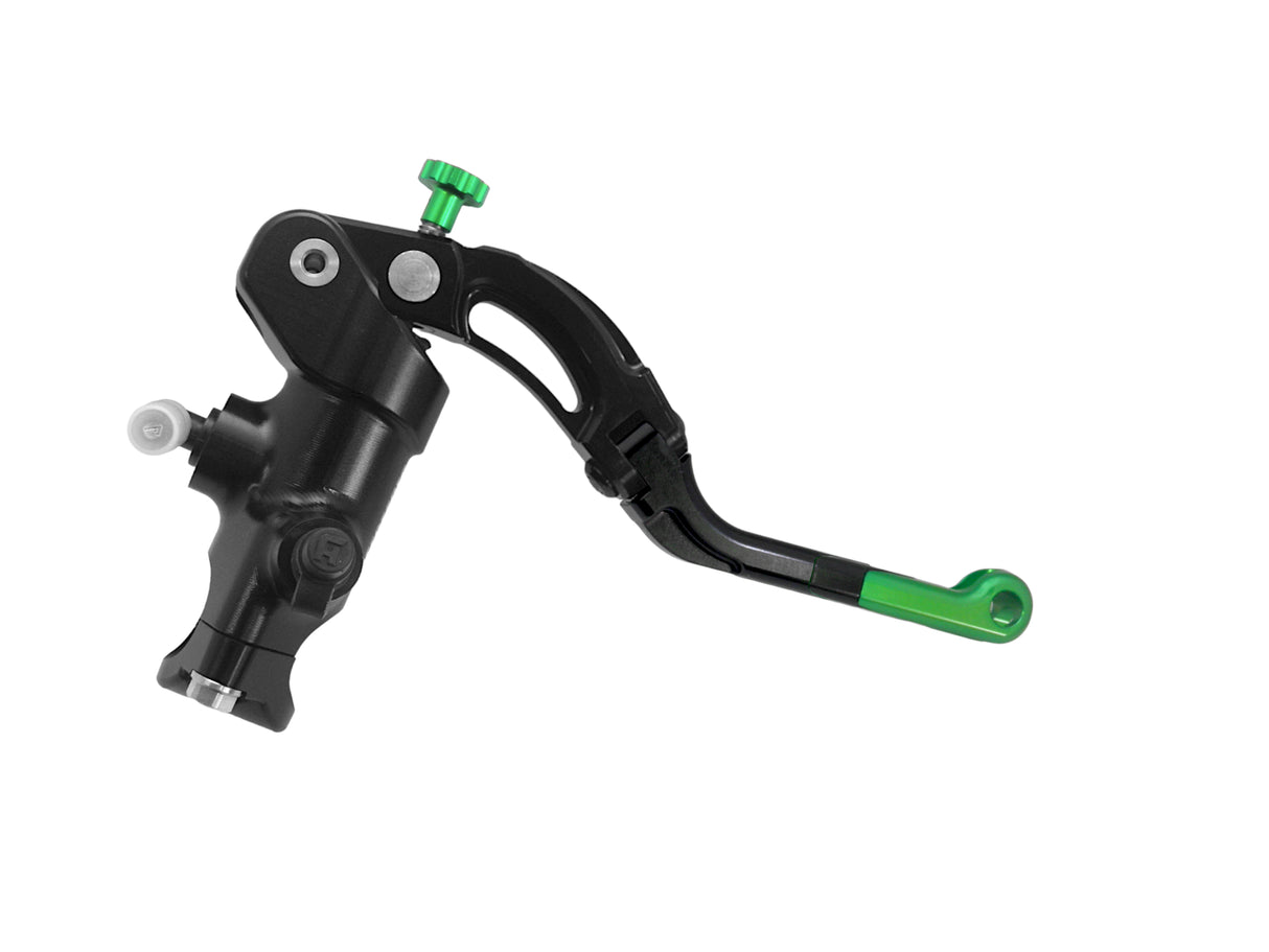 Pompa Freno Radiale Accossato 19x18 Con Corpo Pompa Anodizzato Nero E Leva Revolution Colorata (Pomello+Inserto)