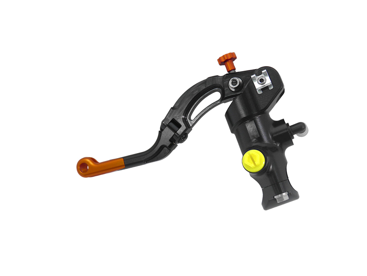 Pompa Freno Radiale Accossato 19x18 Con Corpo Pompa Anodizzato Nero E Leva Revolution Colorata (Pomello+Inserto)