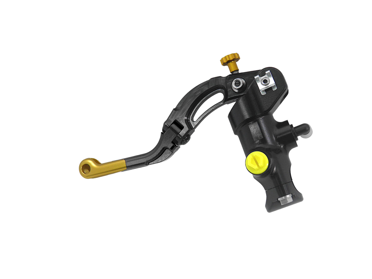 Pompa Freno Radiale Accossato 19x18 Con Corpo Pompa Anodizzato Nero E Leva Revolution Colorata (Pomello+Inserto)