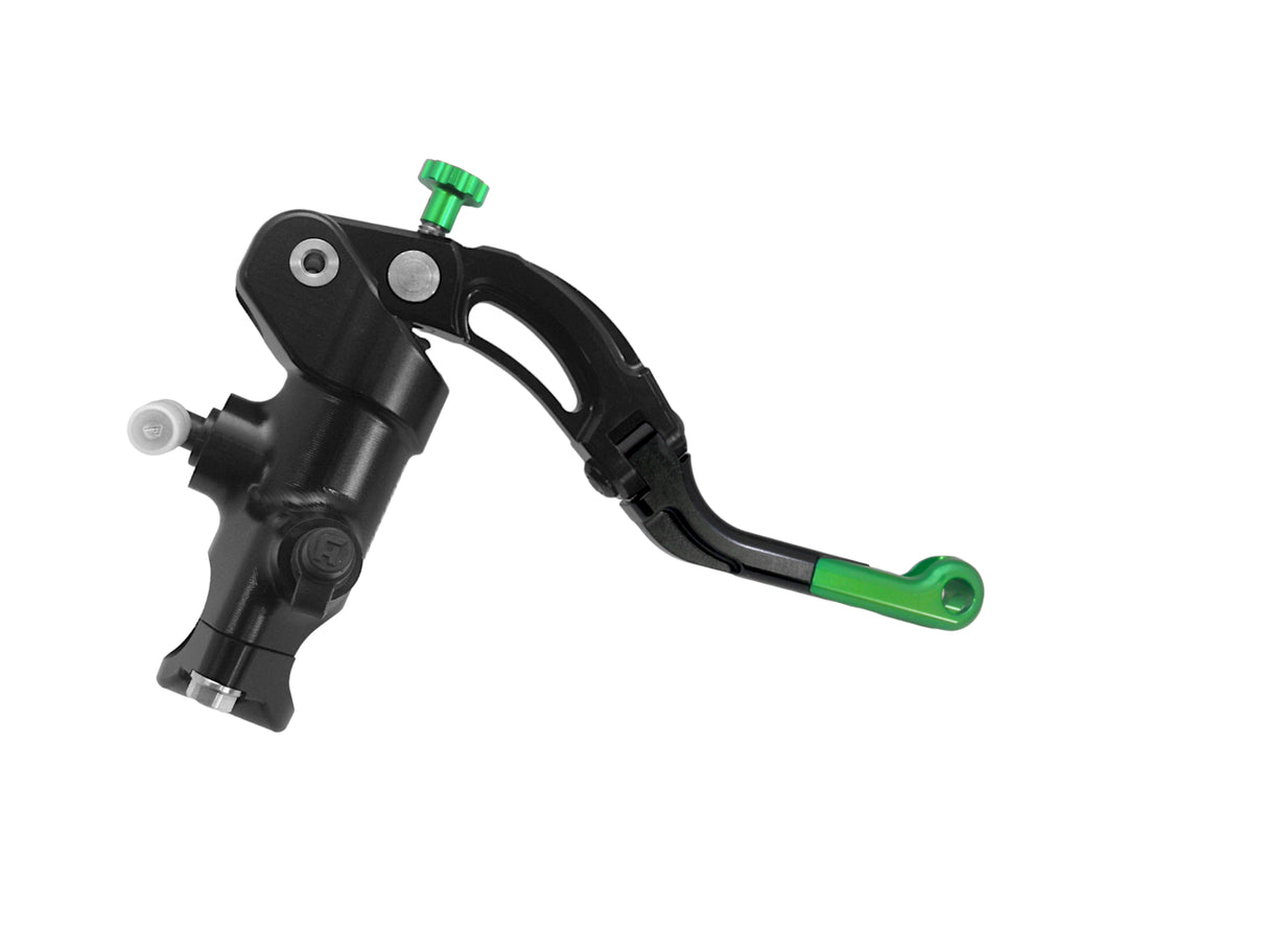 Pompa Freno Radiale Accossato 19x19 Con Corpo Pompa Anodizzato Nero E Leva Revolution Colorata (Pomello+Inserto)