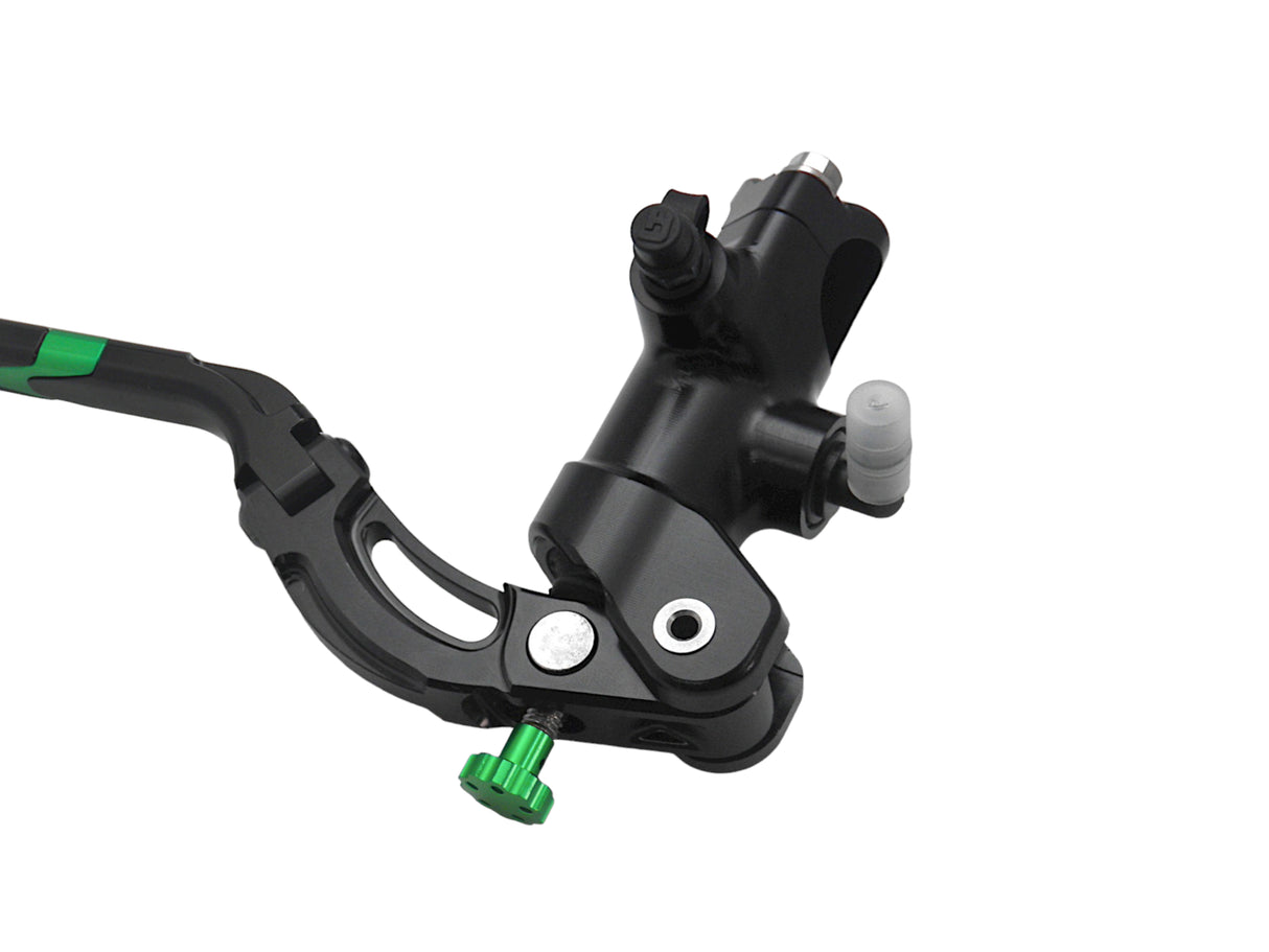 Pompa Freno Radiale Accossato 19x19 Con Corpo Pompa Anodizzato Nero E Leva Revolution Colorata (Pomello+Inserto)