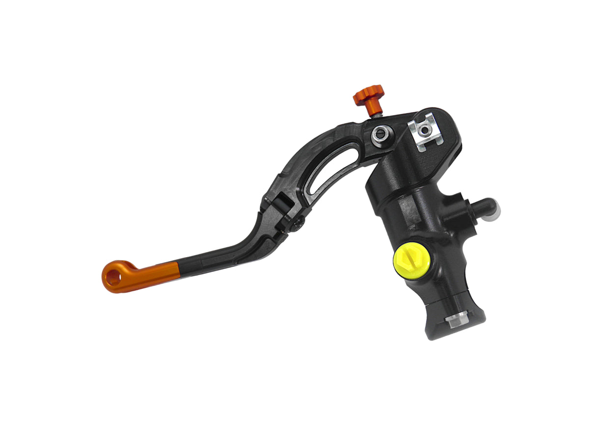 Pompa Freno Radiale Accossato 19x19 Con Corpo Pompa Anodizzato Nero E Leva Revolution Colorata (Pomello+Inserto)