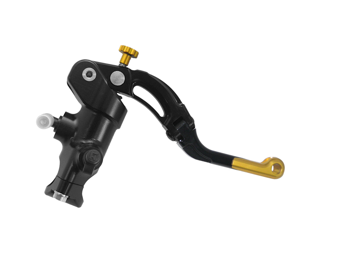 Pompa Freno Radiale Accossato 19x19 Con Corpo Pompa Anodizzato Nero E Leva Revolution Colorata (Pomello+Inserto)