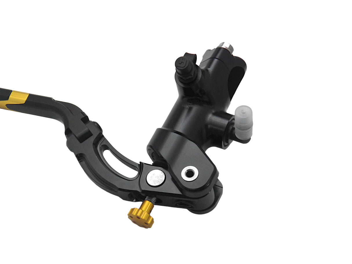 Pompa Freno Radiale Accossato 19x19 Con Corpo Pompa Anodizzato Nero E Leva Revolution Colorata (Pomello+Inserto)