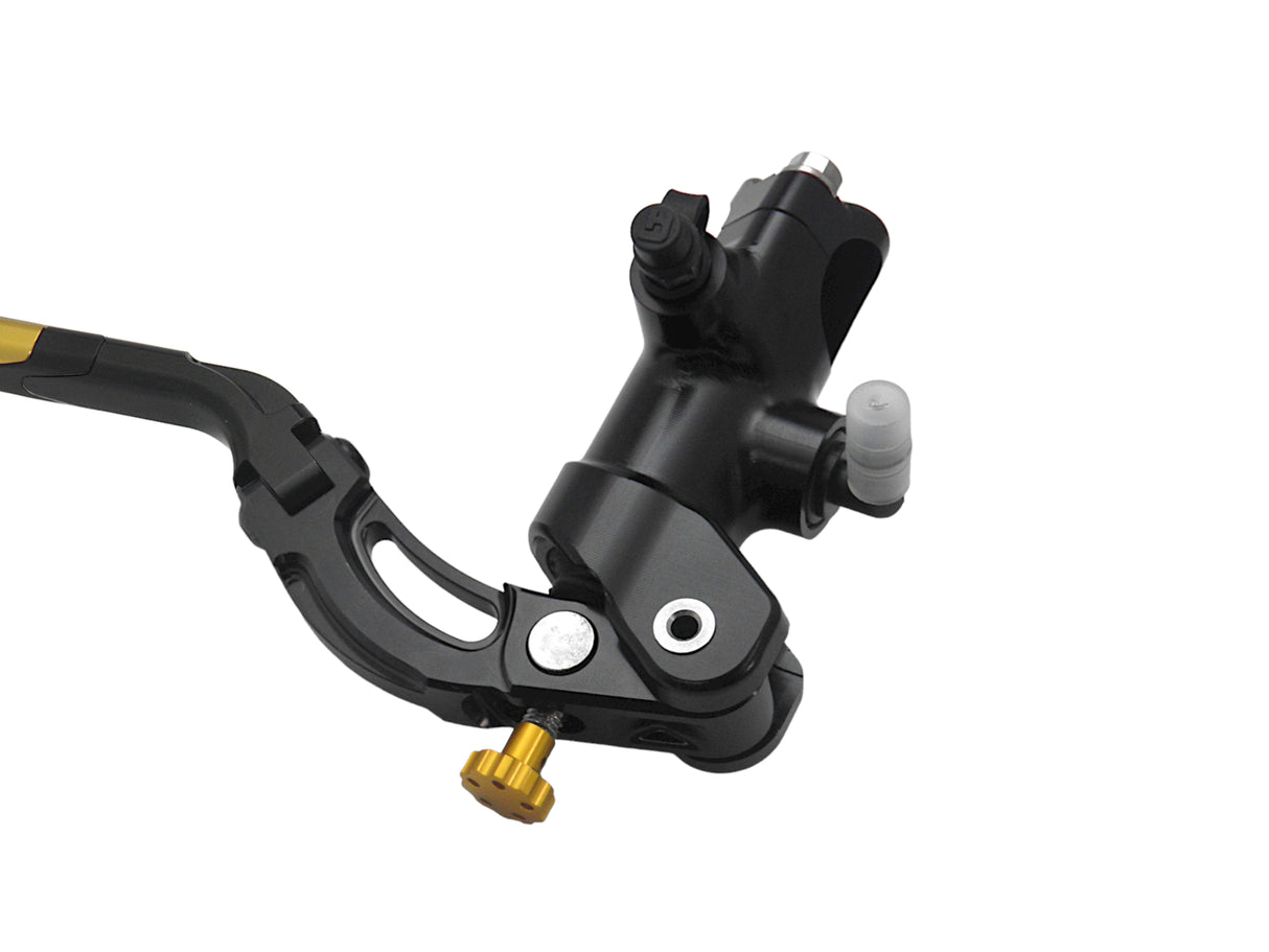 Pompa Freno Radiale Accossato 19x19 Con Corpo Pompa Anodizzato Nero E Leva Revolution Colorata (Pomello+Inserto)