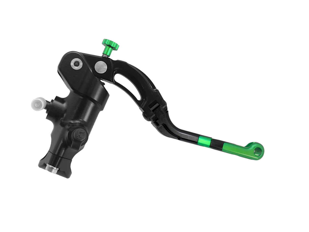 Pompa Freno Radiale Accossato 16x16 Con Corpo Pompa Anodizzato Nero E Leva Revolution Colorata (Pomello+Inserto)