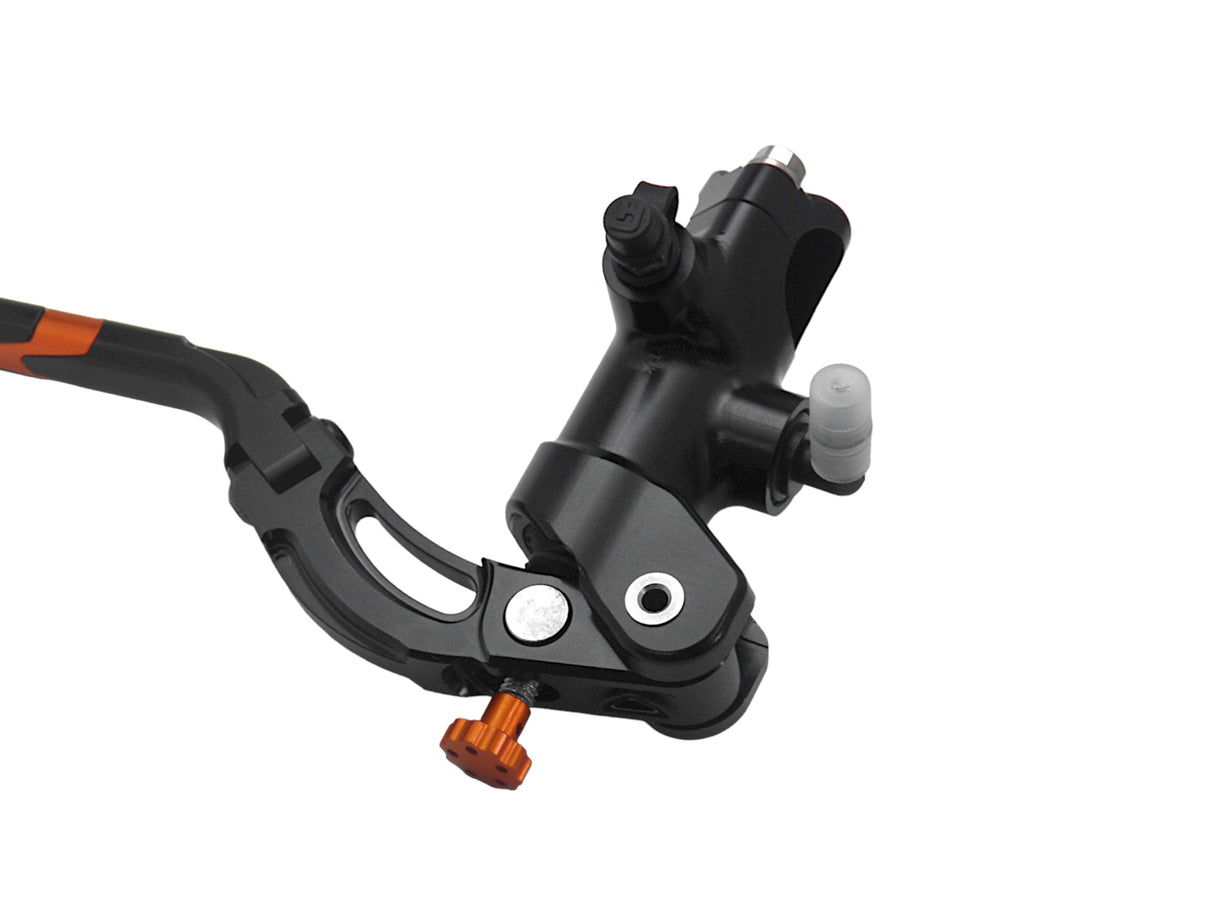 Pompa Freno Radiale Accossato 16x16 Con Corpo Pompa Anodizzato Nero E Leva Revolution Colorata (Pomello+Inserto)