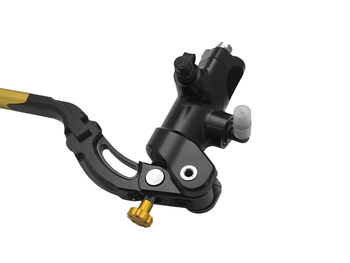 Pompa Freno Radiale Accossato 16x16 Con Corpo Pompa Anodizzato Nero E Leva Revolution Colorata (Pomello+Inserto)