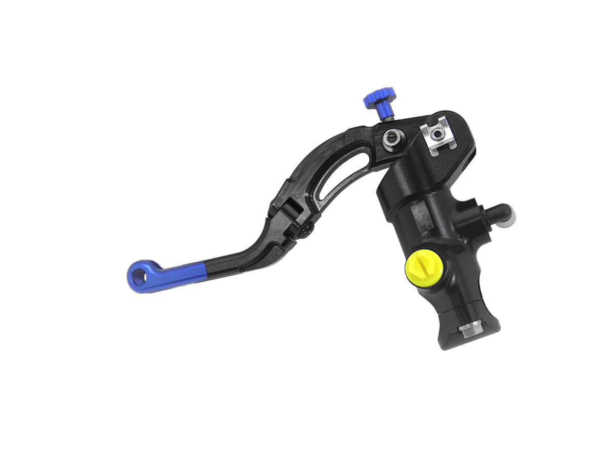 Pompa Freno Radiale Accossato 16x18 Con Corpo Pompa Anodizzato Nero E Leva Revolution Colorata (Pomello+Inserto)