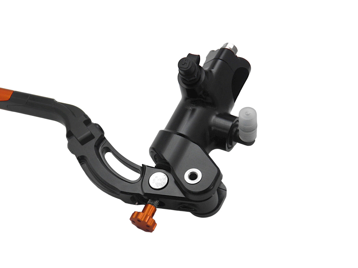 Pompa Freno Radiale Accossato 16x18 Con Corpo Pompa Anodizzato Nero E Leva Revolution Colorata (Pomello+Inserto)