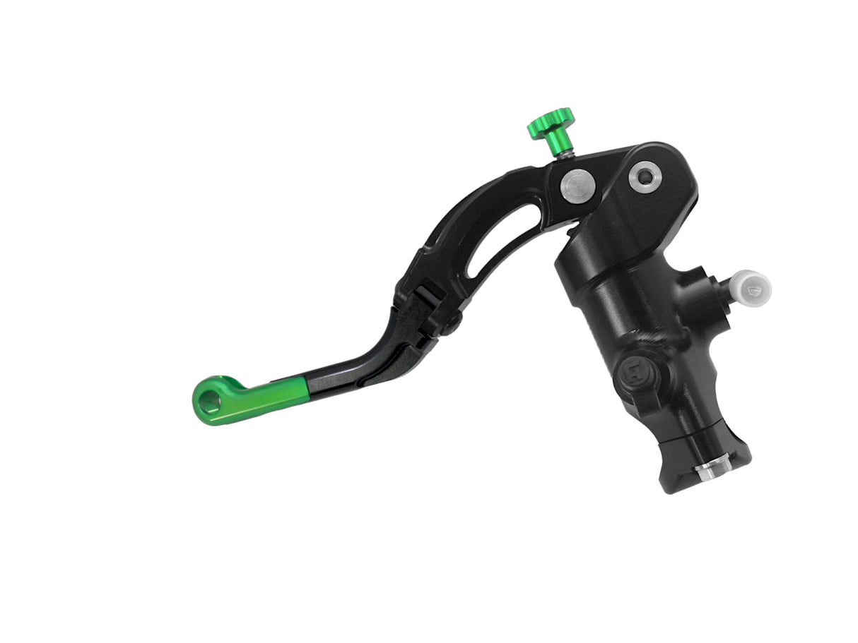 Pompa Frizione Radiale Accossato 16x18 Con Corpo Pompa Anodizzato Nero E Leva Revolution Colorata (Pomello+Inserto)