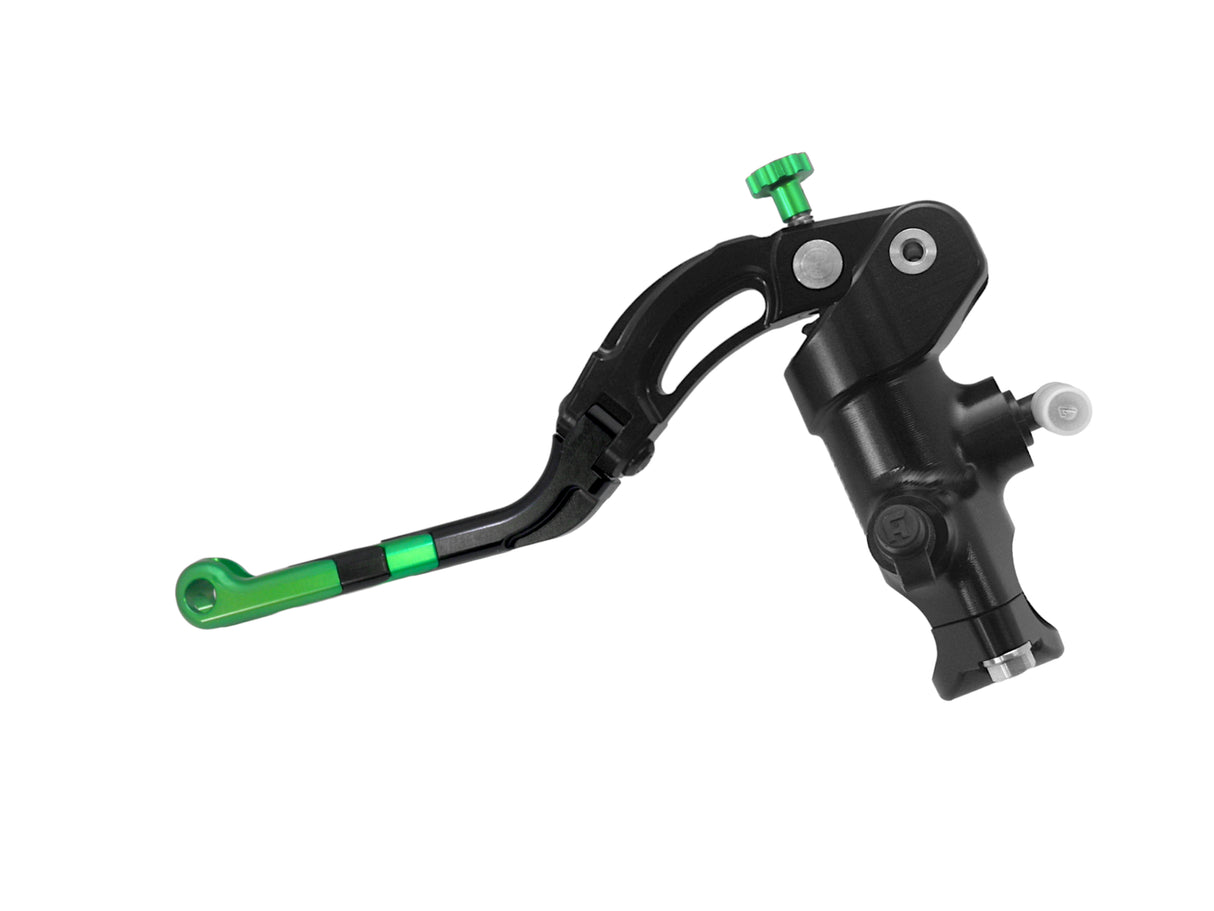 Pompa Frizione Radiale Accossato 16x18 Con Corpo Pompa Anodizzato Nero E Leva Revolution Colorata (Pomello+Inserto)