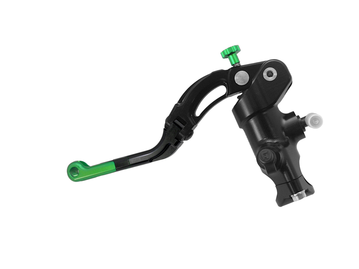 Pompa Frizione Radiale Accossato 16x18 Con Corpo Pompa Anodizzato Nero E Leva Revolution Colorata (Pomello+Inserto)