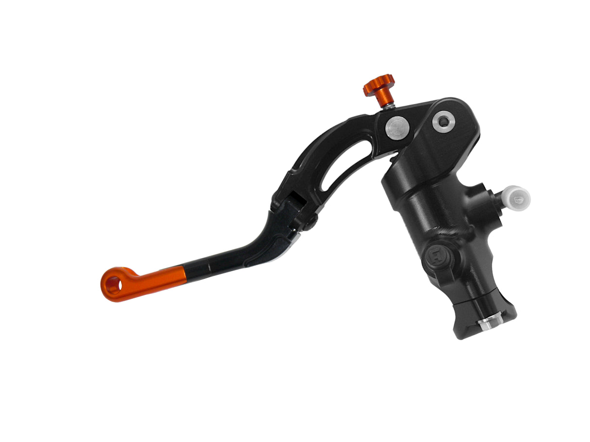 Pompa Frizione Radiale Accossato 16x18 Con Corpo Pompa Anodizzato Nero E Leva Revolution Colorata (Pomello+Inserto)