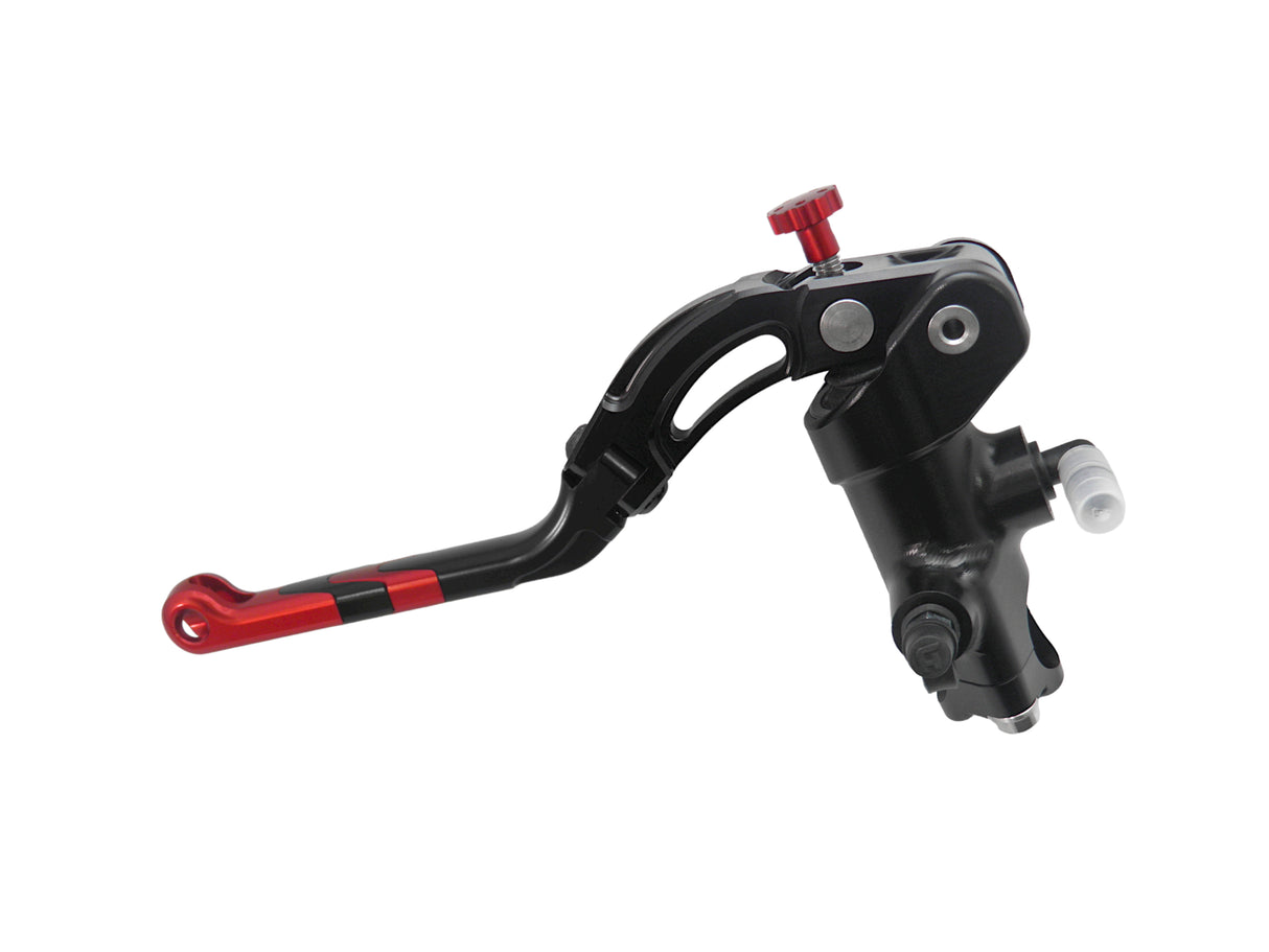 Pompa Frizione Radiale Accossato 16x18 Con Corpo Pompa Anodizzato Nero E Leva Revolution Colorata (Pomello+Inserto)