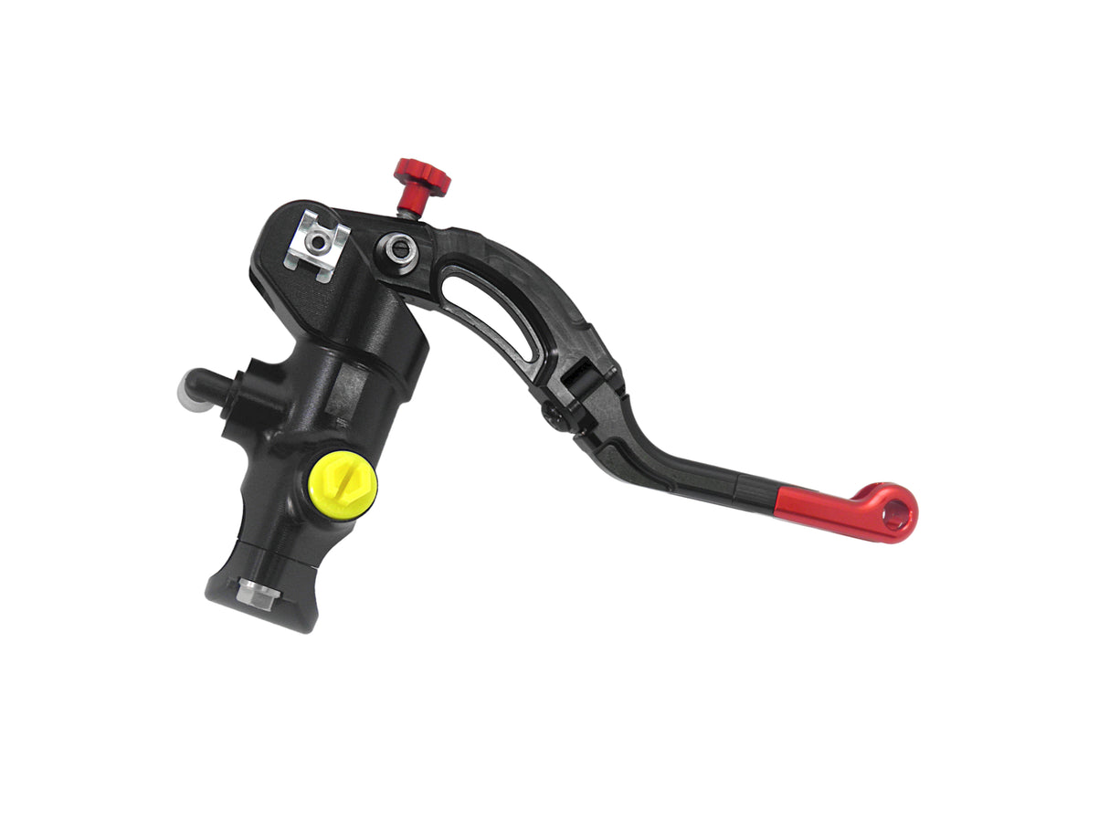 Pompa Frizione Radiale Accossato 16x18 Con Corpo Pompa Anodizzato Nero E Leva Revolution Colorata (Pomello+Inserto)