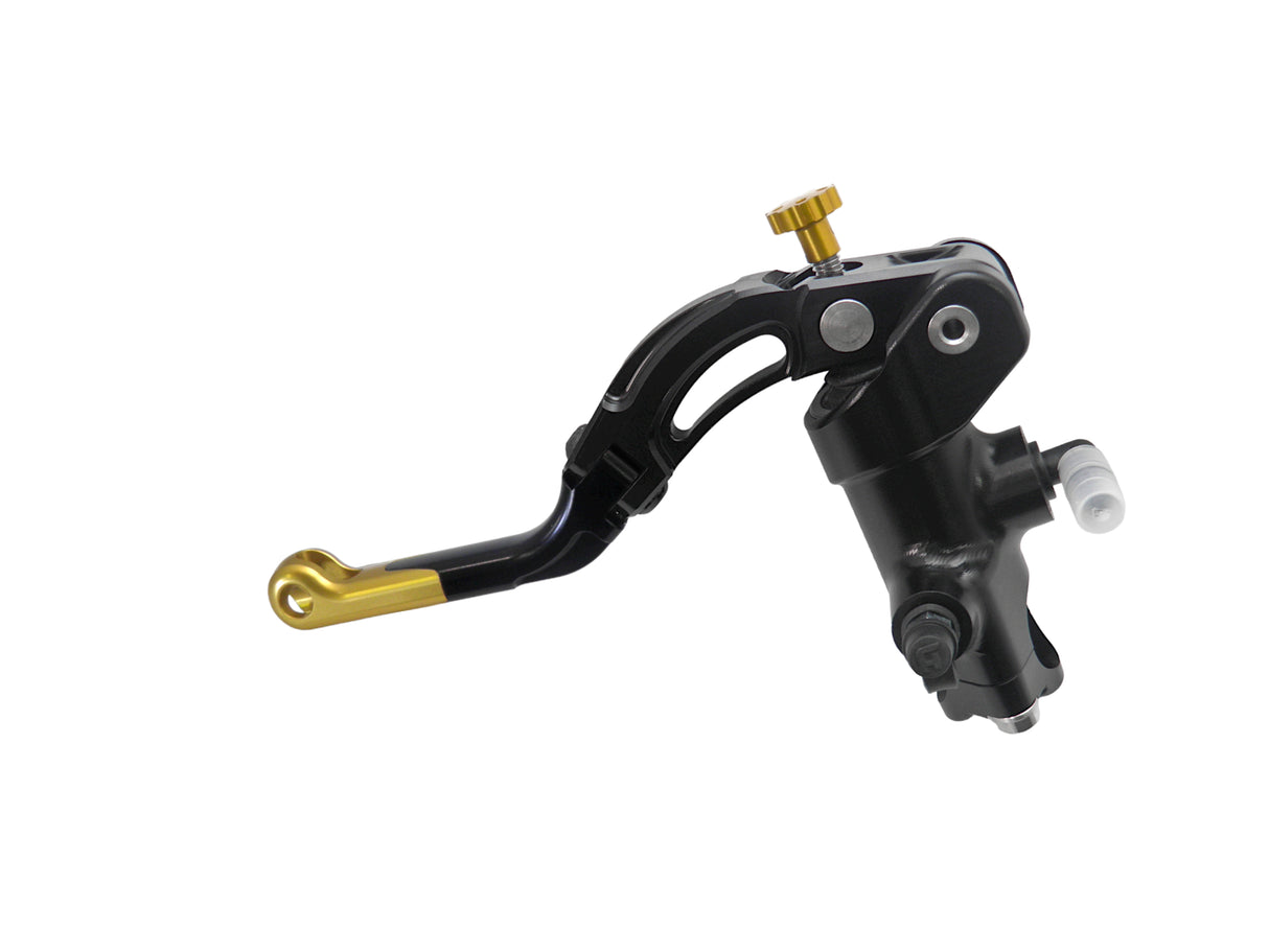 Pompa Frizione Radiale Accossato 16x18 Con Corpo Pompa Anodizzato Nero E Leva Revolution Colorata (Pomello+Inserto)