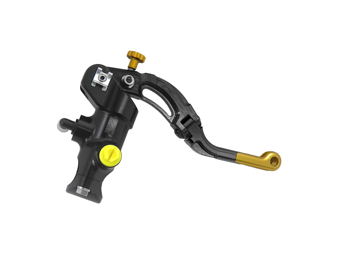 Pompa Frizione Radiale Accossato 16x18 Con Corpo Pompa Anodizzato Nero E Leva Revolution Colorata (Pomello+Inserto)