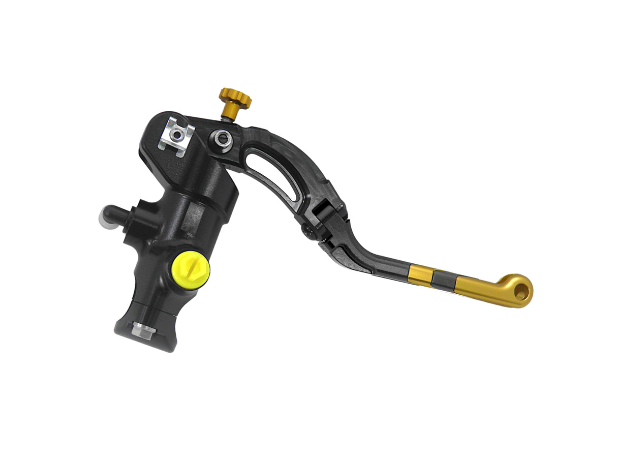 Pompa Frizione Radiale Accossato 16x18 Con Corpo Pompa Anodizzato Nero E Leva Revolution Colorata (Pomello+Inserto)