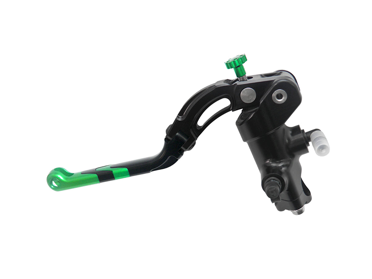 Pompa Frizione Radiale Accossato 16x16 Con Corpo Pompa Anodizzato Nero E Leva Revolution Colorata (Pomello+Inserto)