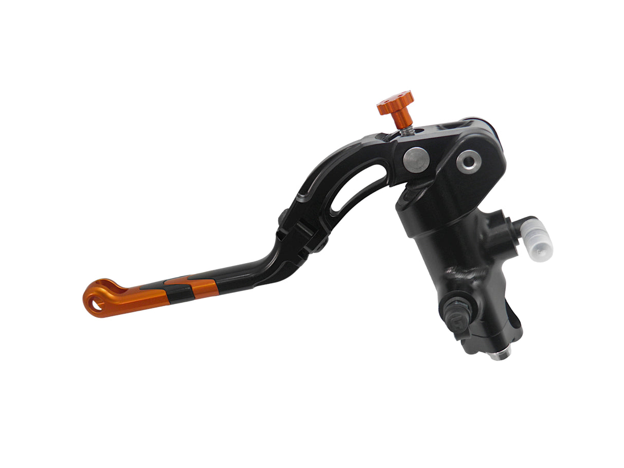 Pompa Frizione Radiale Accossato 16x16 Con Corpo Pompa Anodizzato Nero E Leva Revolution Colorata (Pomello+Inserto)