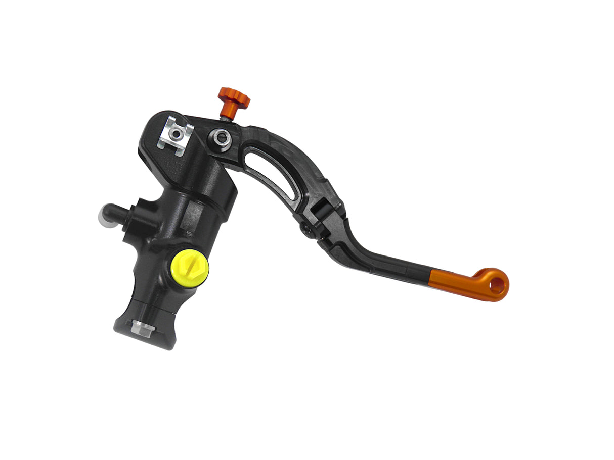 Pompa Frizione Radiale Accossato 16x16 Con Corpo Pompa Anodizzato Nero E Leva Revolution Colorata (Pomello+Inserto)