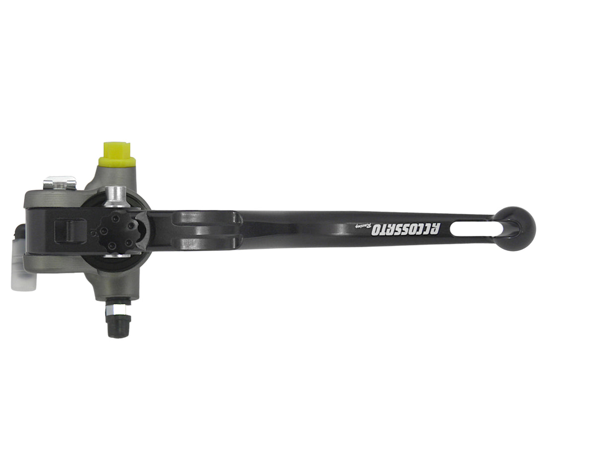 Pompa Freno Radiale Accossato 14x18 Con Corpo Pompa Anodizzato Naturale E Leva Fissa Colorata (Pomello+Leva)