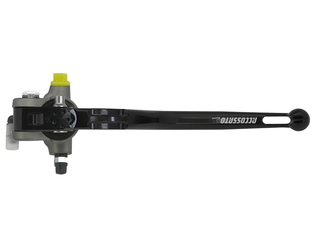 Pompa Freno Radiale Accossato 14x18 Con Corpo Pompa Anodizzato Naturale E Leva Fissa Colorata (Pomello+Leva)