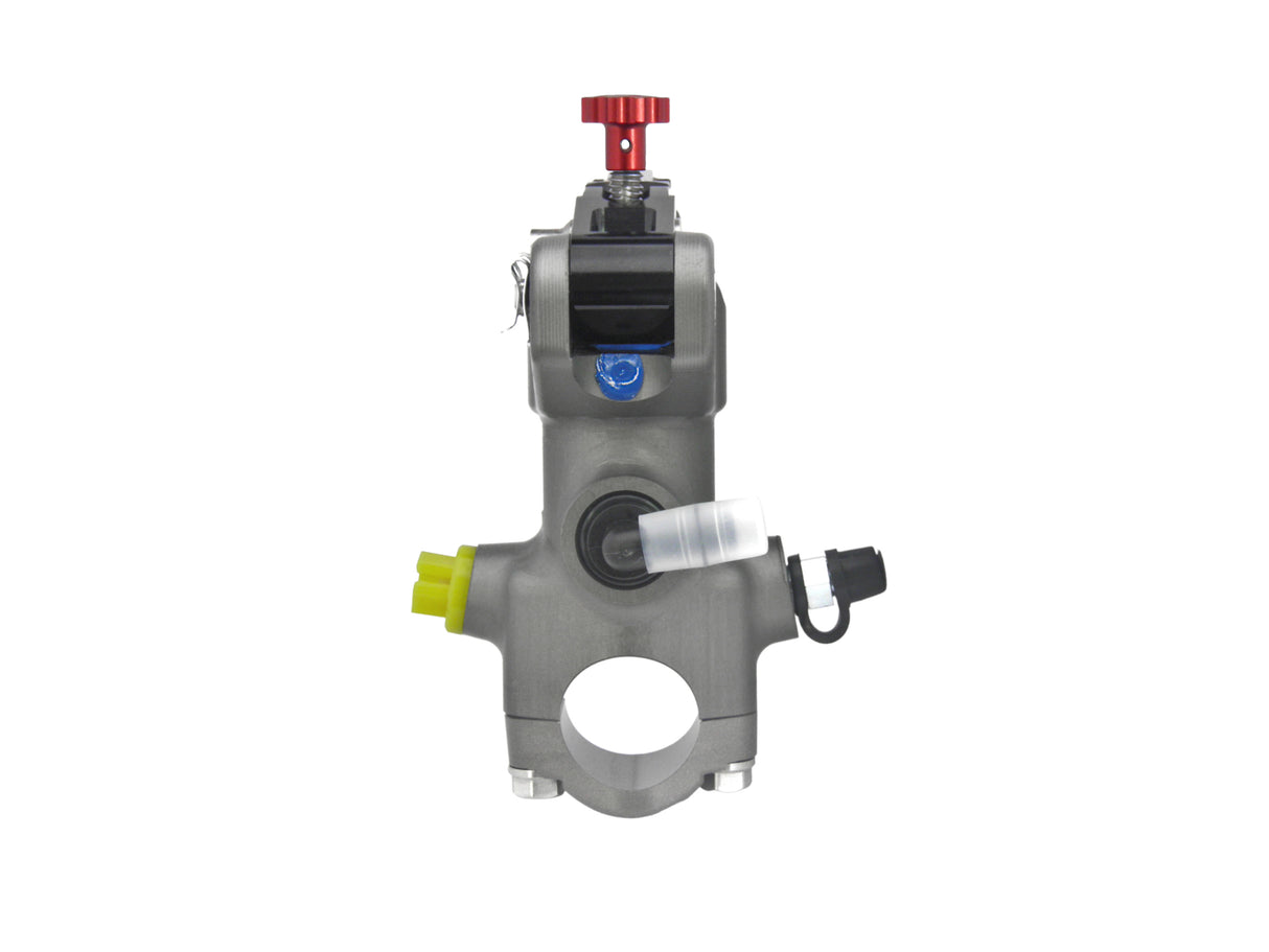 Pompa Freno Radiale Accossato 14x18 Con Corpo Pompa Anodizzato Naturale E Leva Snodata Colorata (Pomello+Leva)