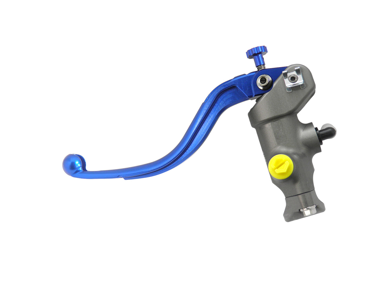 Pompa Freno Radiale Accossato 14x19 Con Corpo Pompa Anodizzato Naturale E Leva Fissa Colorata (Pomello+Leva)