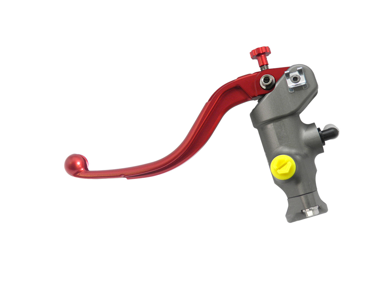 Pompa Freno Radiale Accossato 14x19 Con Corpo Pompa Anodizzato Naturale E Leva Fissa Colorata (Pomello+Leva)