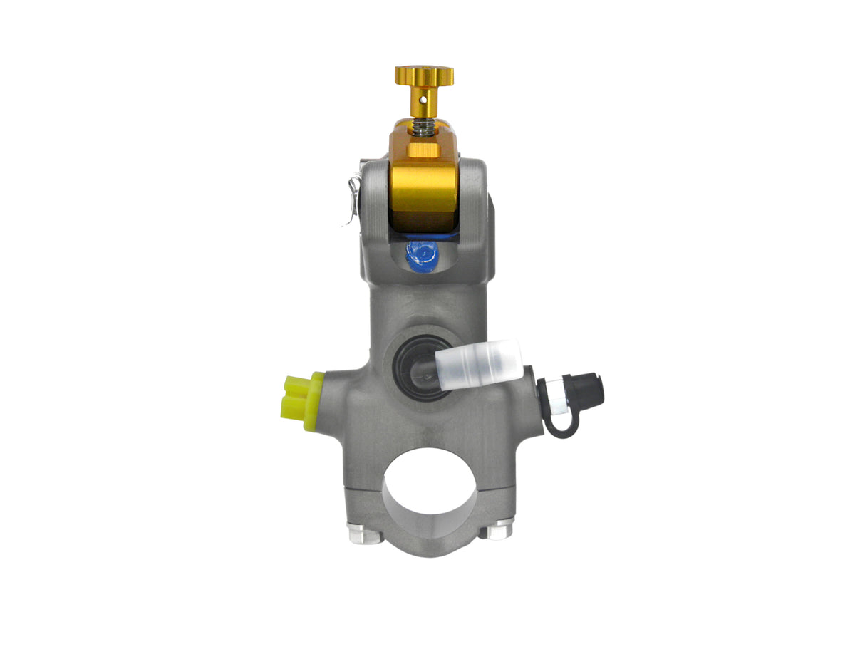 Pompa Freno Radiale Accossato 14x19 Con Corpo Pompa Anodizzato Naturale E Leva Fissa Colorata (Pomello+Leva)