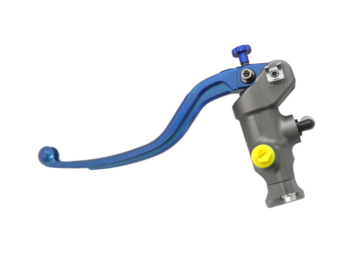 Pompa Freno Radiale Accossato 14x20 Con Corpo Pompa Anodizzato Naturale E Leva Fissa Colorata (Pomello+Leva)