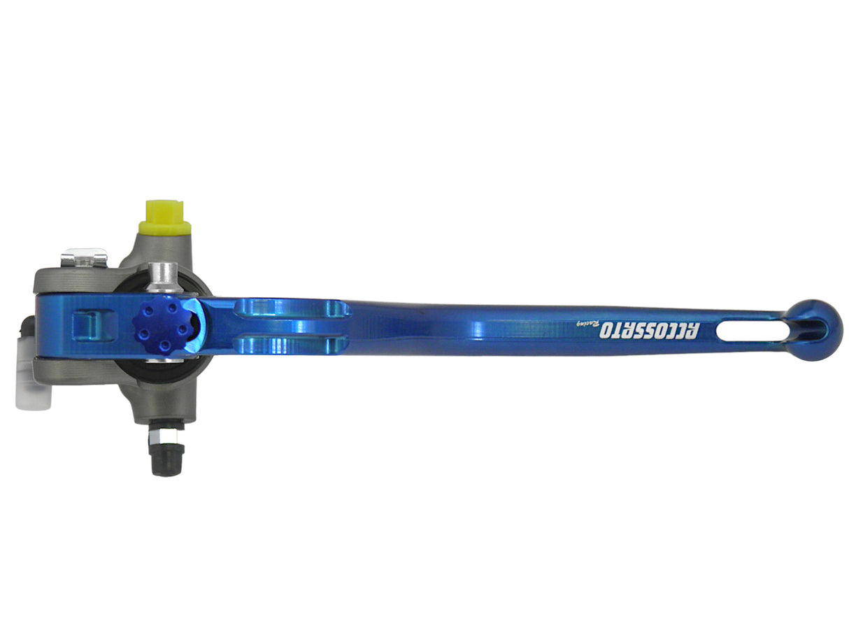 Pompa Freno Radiale Accossato 14x20 Con Corpo Pompa Anodizzato Naturale E Leva Fissa Colorata (Pomello+Leva)