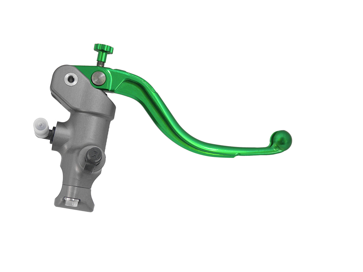 Pompa Freno Radiale Accossato 14x20 Con Corpo Pompa Anodizzato Naturale E Leva Fissa Colorata (Pomello+Leva)