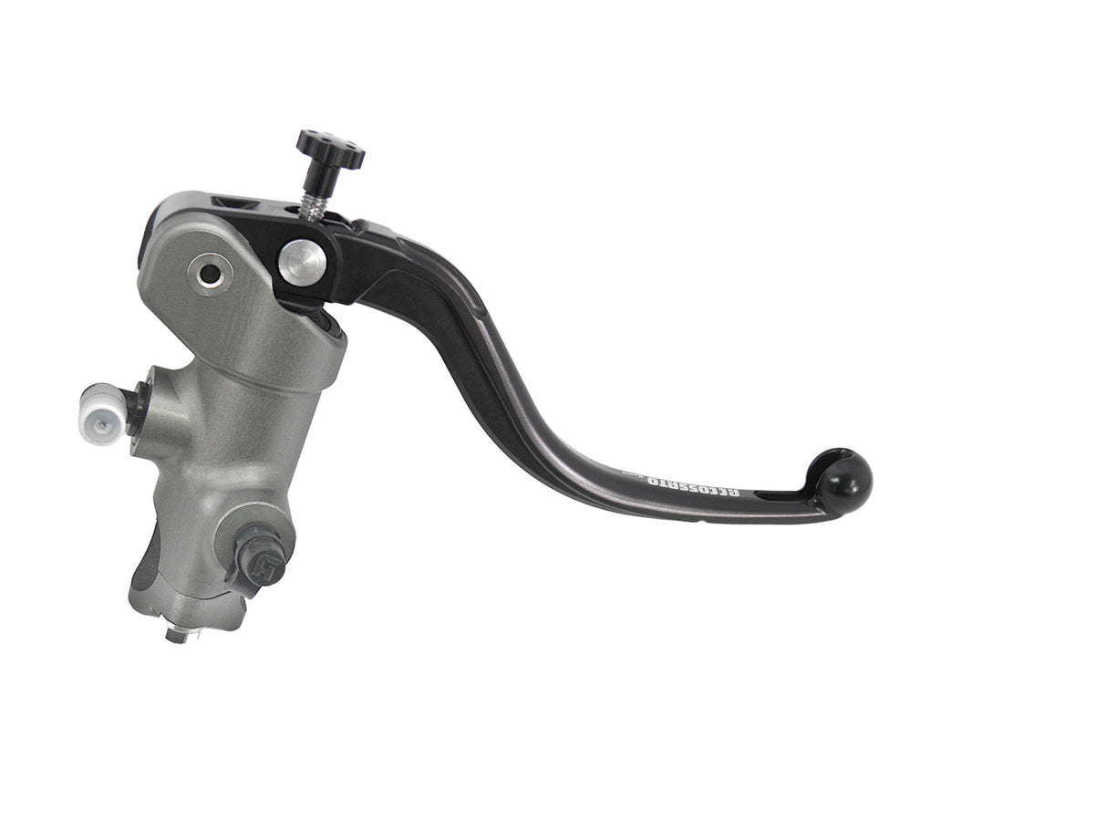 Pompa Freno Radiale Accossato 14x20 Con Corpo Pompa Anodizzato Naturale E Leva Fissa Colorata (Pomello+Leva)