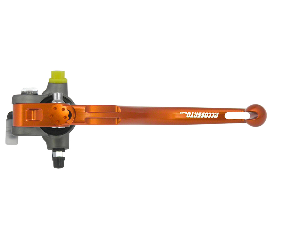 Pompa Freno Radiale Accossato 14x20 Con Corpo Pompa Anodizzato Naturale E Leva Fissa Colorata (Pomello+Leva)