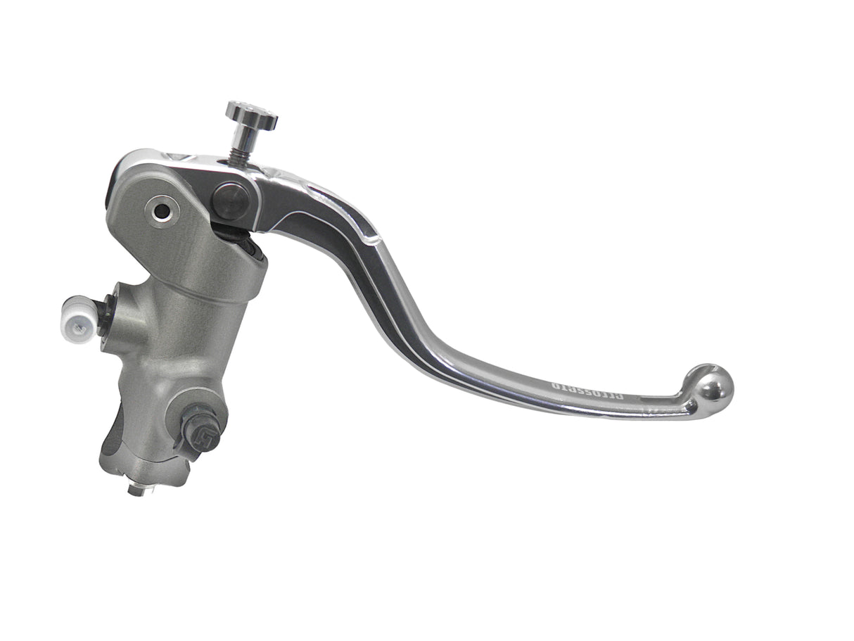 Pompa Freno Radiale Accossato 14x20 Con Corpo Pompa Anodizzato Naturale E Leva Fissa Colorata (Pomello+Leva)