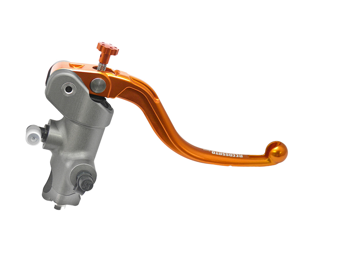 Pompa Freno Radiale Accossato 15x18 Con Corpo Pompa Anodizzato Naturale E Leva Fissa Colorata (Pomello+Leva)