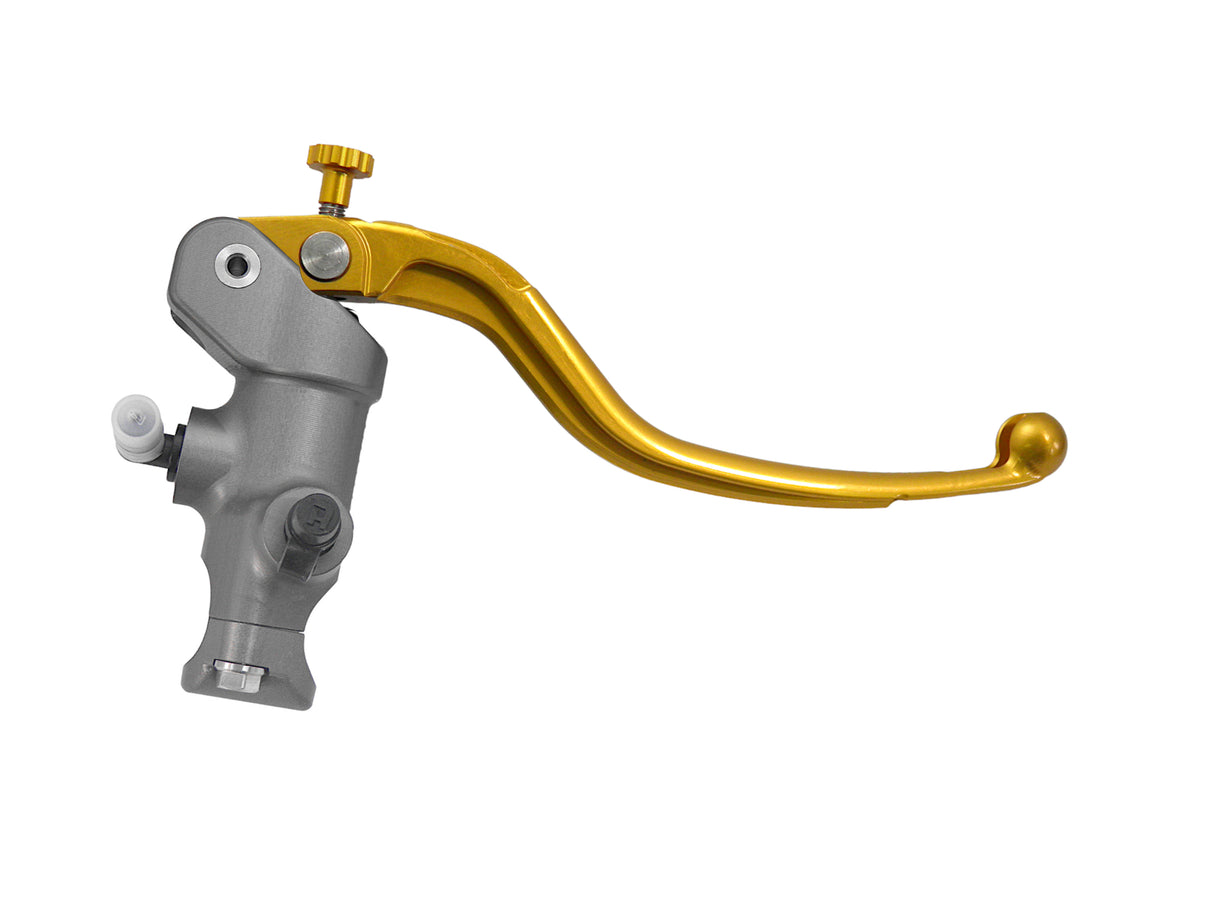 Pompa Freno Radiale Accossato 15x18 Con Corpo Pompa Anodizzato Naturale E Leva Fissa Colorata (Pomello+Leva)