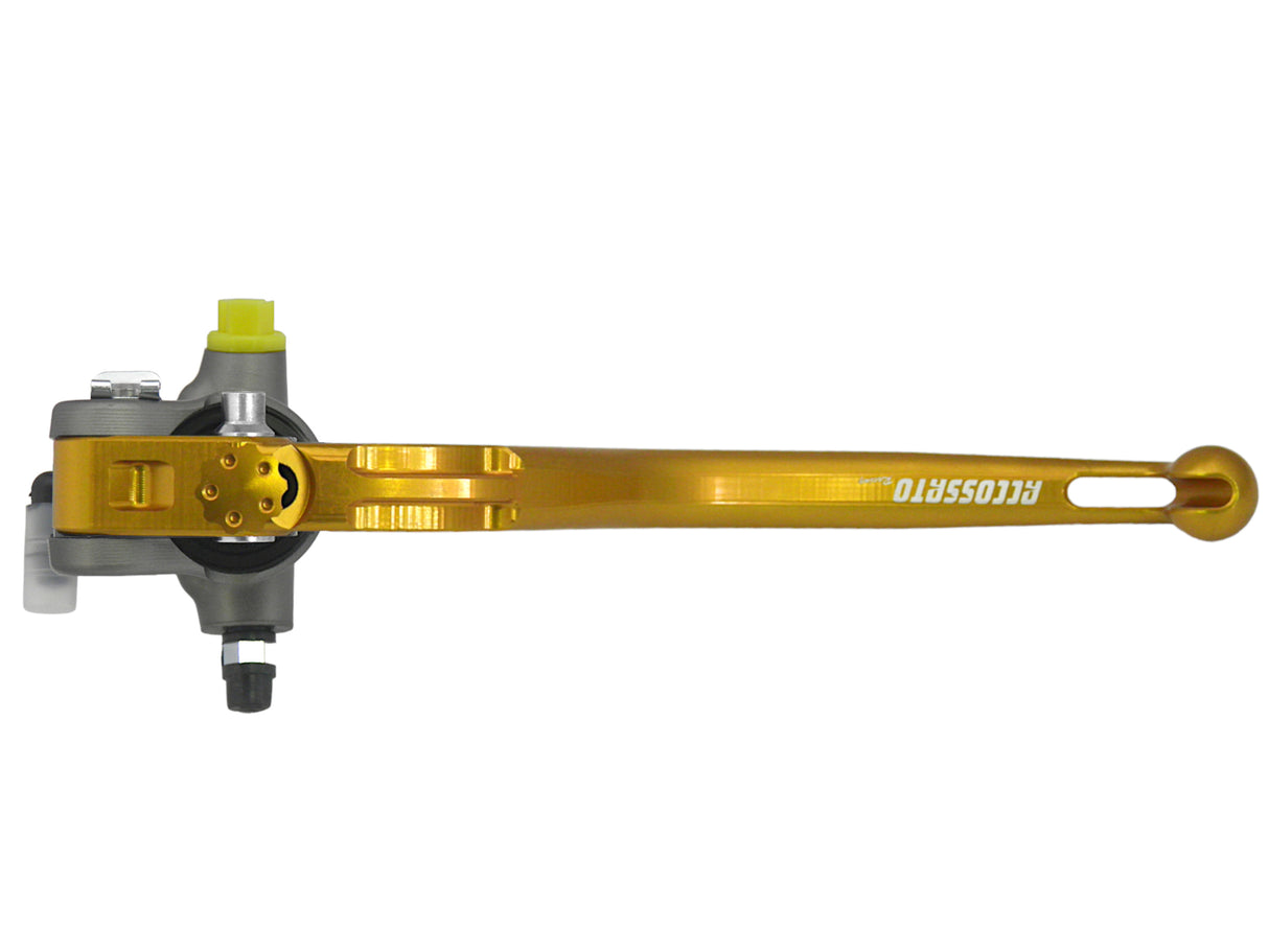 Pompa Freno Radiale Accossato 15x19 Con Corpo Pompa Anodizzato Naturale E Leva Fissa Colorata (Pomello+Leva)