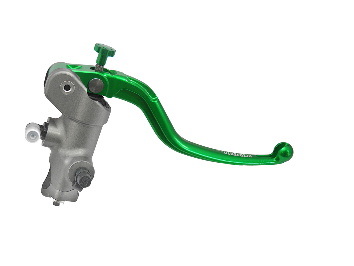 Pompa Freno Radiale Accossato 15x20 Con Corpo Pompa Anodizzato Naturale E Leva Fissa Colorata (Pomello+Leva)