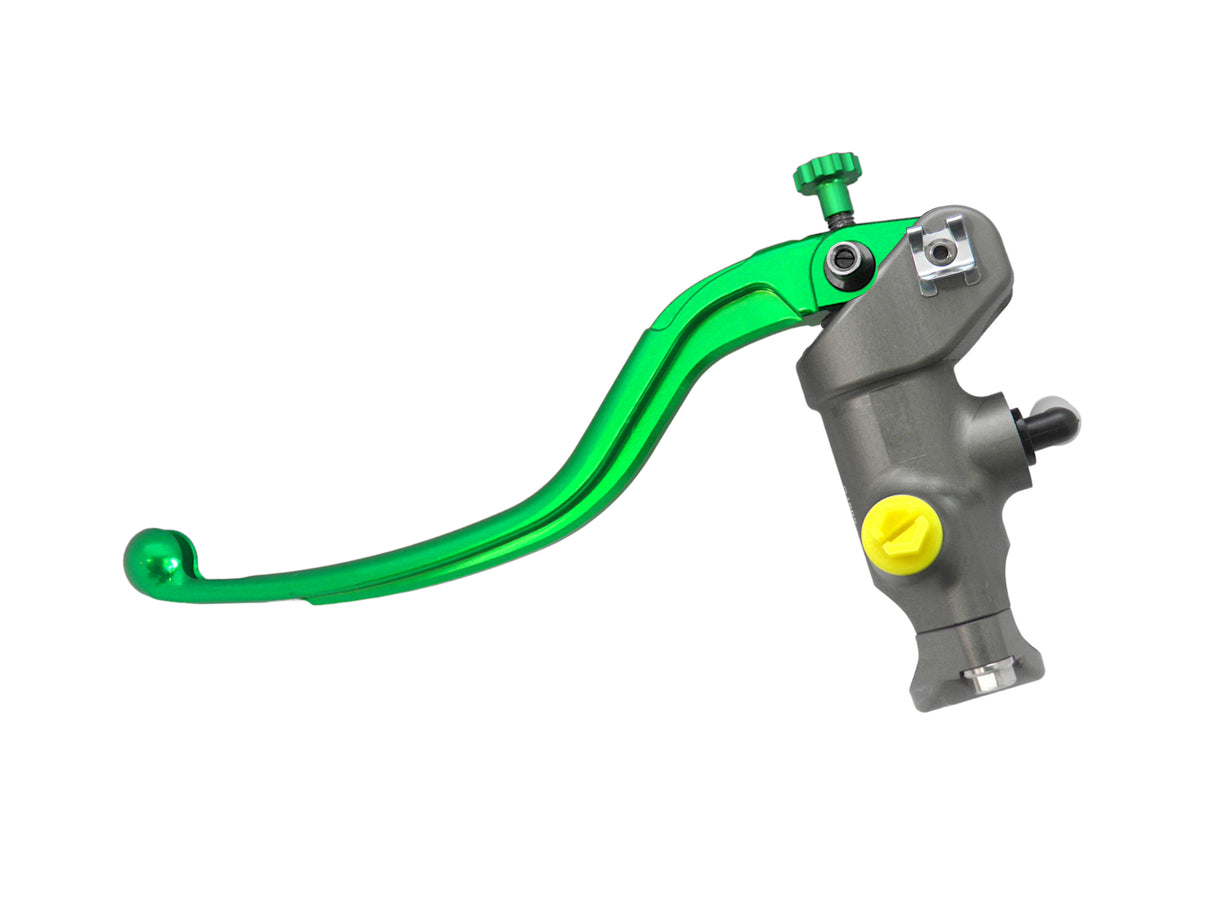 Pompa Freno Radiale Accossato 15x20 Con Corpo Pompa Anodizzato Naturale E Leva Fissa Colorata (Pomello+Leva)