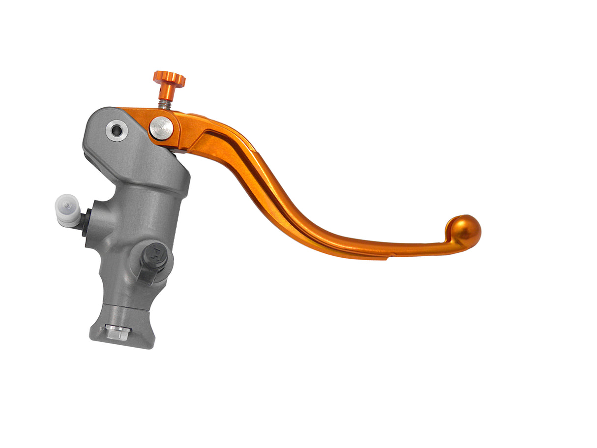 Pompa Freno Radiale Accossato 15x20 Con Corpo Pompa Anodizzato Naturale E Leva Fissa Colorata (Pomello+Leva)