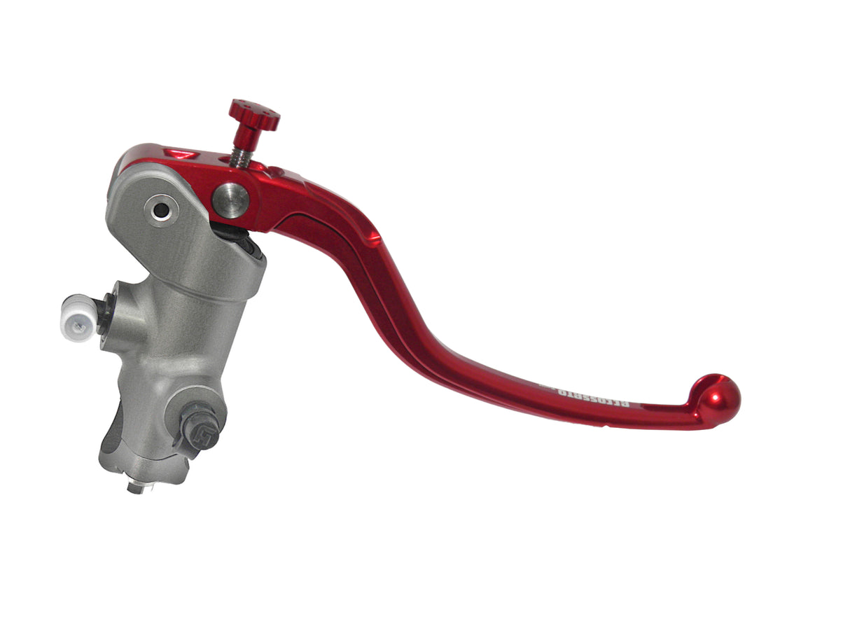 Pompa Freno Radiale Accossato 15x20 Con Corpo Pompa Anodizzato Naturale E Leva Fissa Colorata (Pomello+Leva)