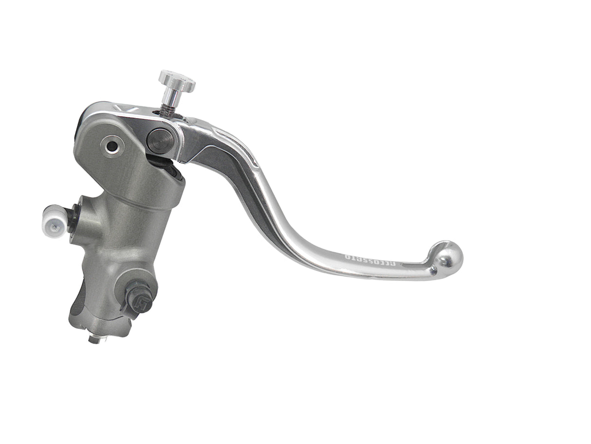 Pompa Freno Radiale Accossato 15x20 Con Corpo Pompa Anodizzato Naturale E Leva Fissa Colorata (Pomello+Leva)