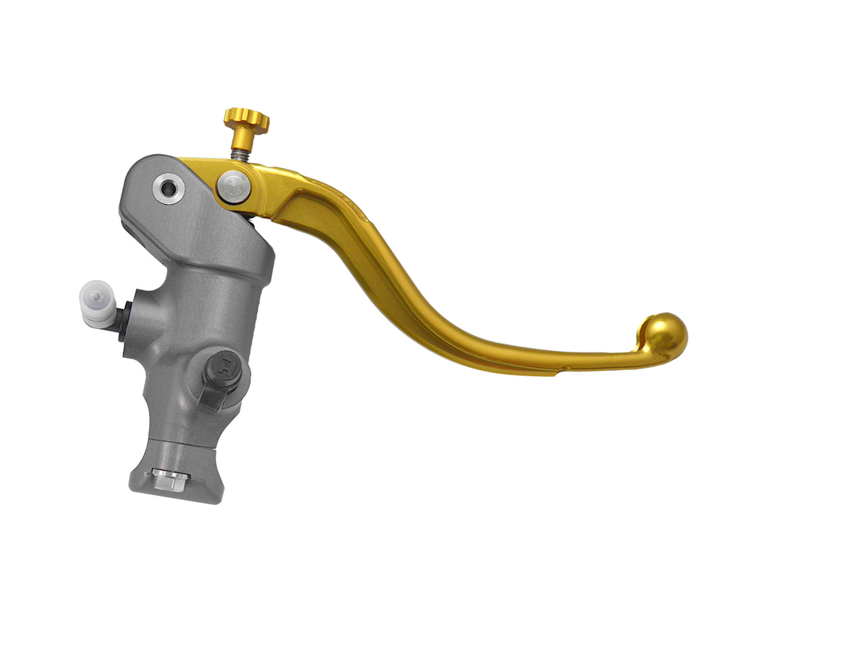 Pompa Freno Radiale Accossato 15x20 Con Corpo Pompa Anodizzato Naturale E Leva Fissa Colorata (Pomello+Leva)