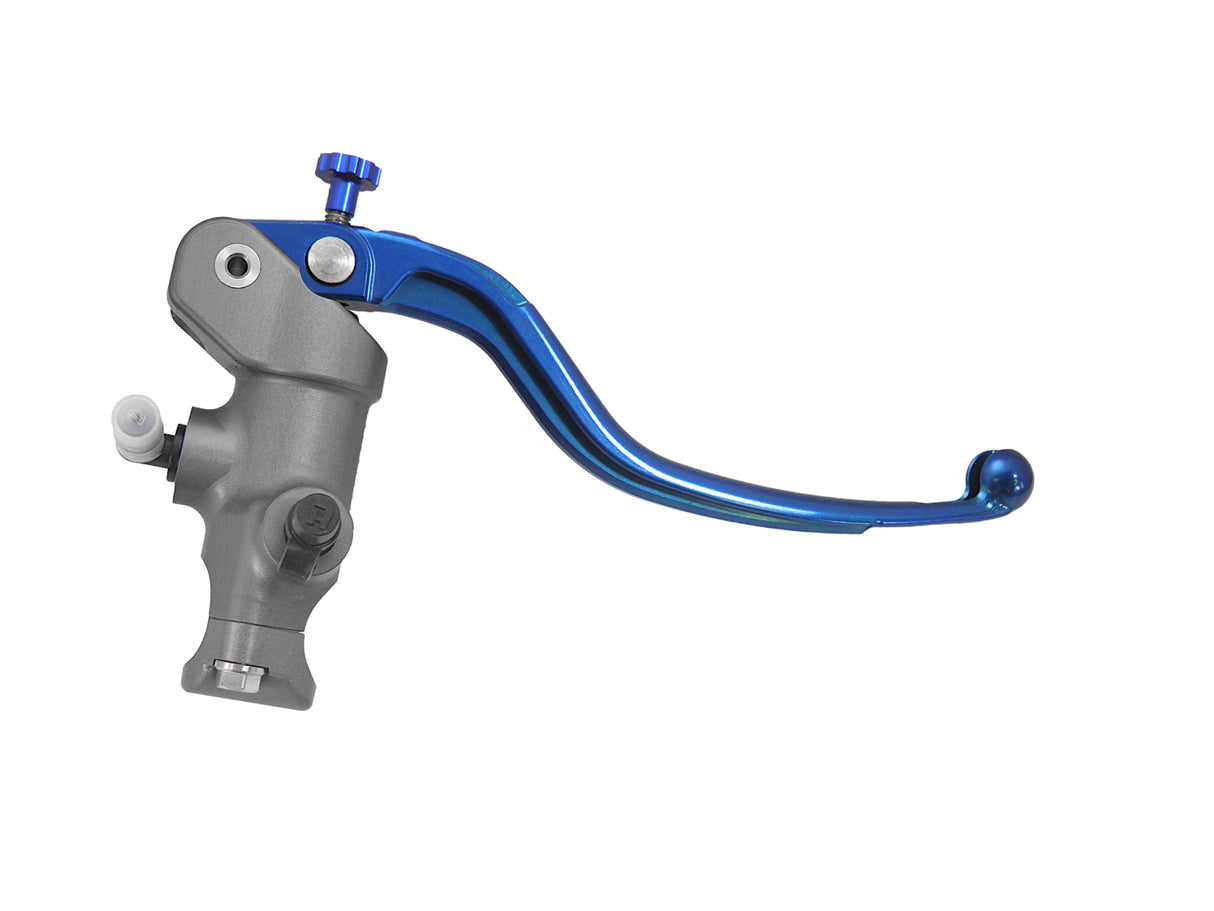 Pompa Freno Radiale Accossato 17x18 Con Corpo Pompa Anodizzato Naturale E Leva Fissa Colorata (Pomello+Leva)