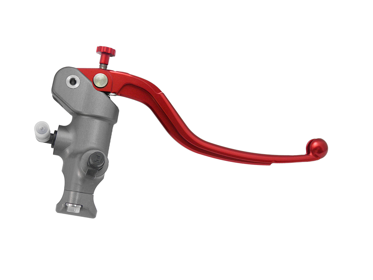 Pompa Freno Radiale Accossato 17x18 Con Corpo Pompa Anodizzato Naturale E Leva Fissa Colorata (Pomello+Leva)